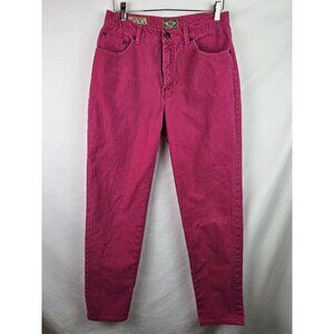 Express Jeans Womens Size 13 / 14 Vintage Made in USA Pink Denim Pants Straight